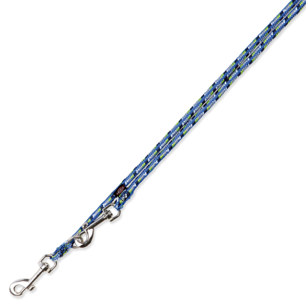 Vodítko TRIXIE Mountain Rope nastavitelné modro-zelené S-M 