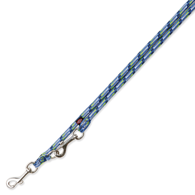 Vodítko TRIXIE Mountain Rope nastavitelné modro-zelené L-XL 